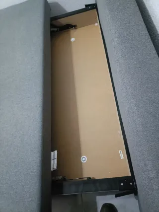 Divano Letto Grigio in Tessuto