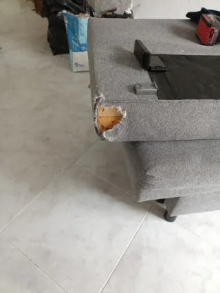 Sofá Cama Gris Tela