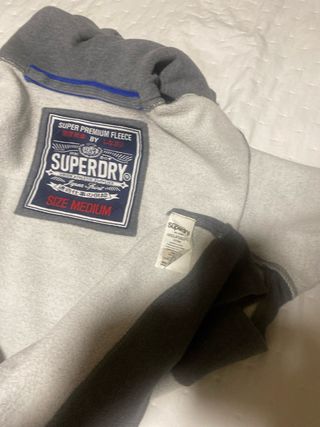 Sudadera Superdry Hombre Talla L Gris