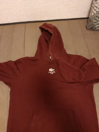 Sudadera Lacoste Original Marrón Roja