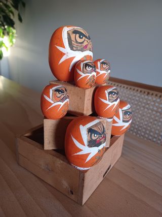 Set Daruma Giapponesi Arancioni