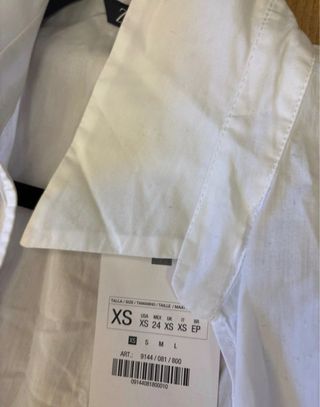 Zara Vestito Combinato Strutturato Nero/Bianco