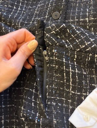 Zara Vestito Combinato Strutturato Nero/Bianco