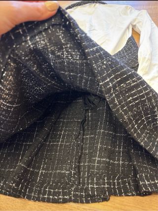 Zara Vestito Combinato Strutturato Nero/Bianco