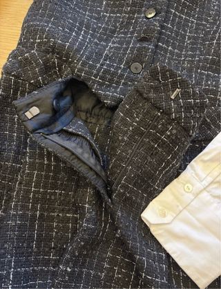 Zara Vestito Combinato Strutturato Nero/Bianco