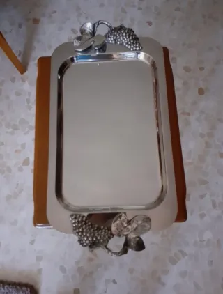 CENTRO DE MESA PLATEADO