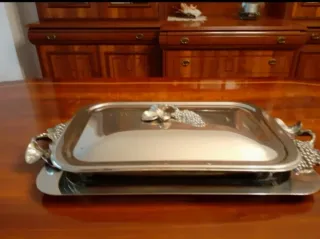 CENTRO DE MESA PLATEADO