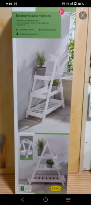 Estantería Escalera Blanca Madera