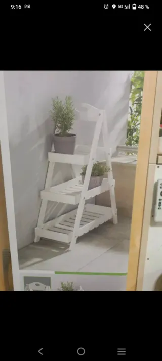 Estantería Escalera Blanca Madera