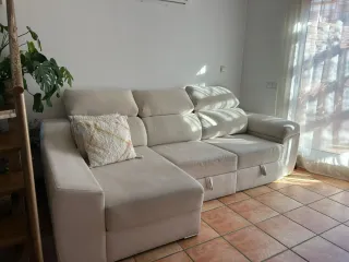 Sofá modular beige tela