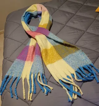 Bufanda cuadros multicolor