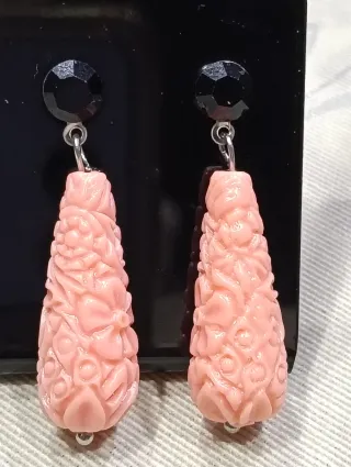 Pendientes largos florales