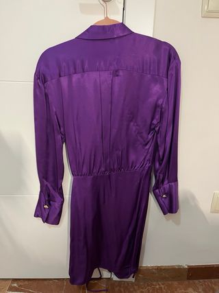 Vestido satinado mujer