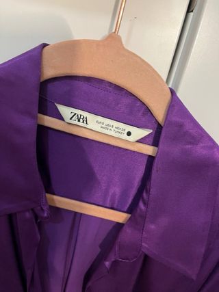 Vestido satinado mujer