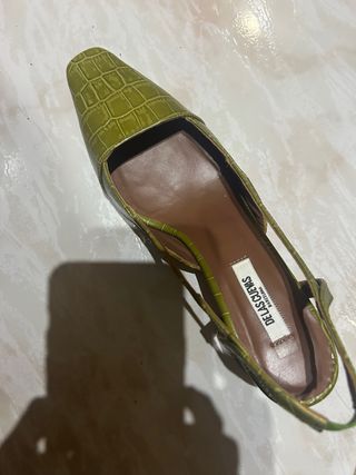 Zapato De Las Cuevas verde cocodrilo