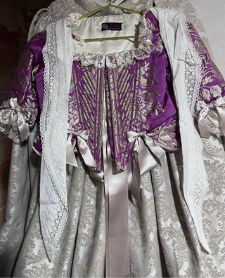 Corpiño fallera niña morado y dorado