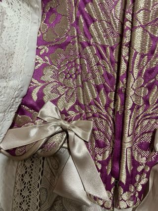 Corpiño fallera niña morado y dorado