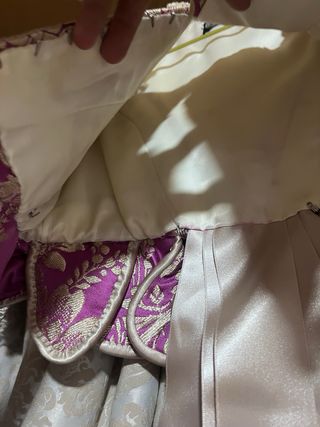 Corpiño fallera niña morado y dorado