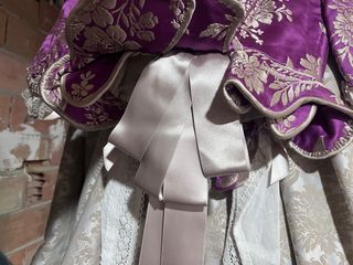 Corpiño fallera niña morado y dorado