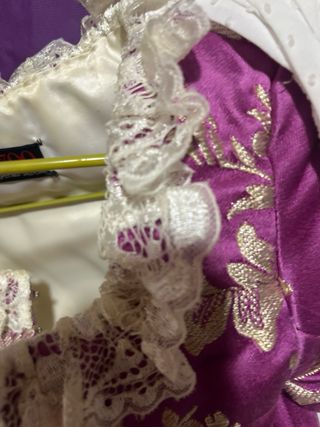 Corpiño fallera niña morado y dorado