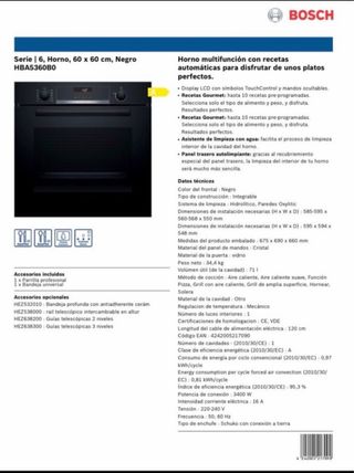 Conjunto Electrodomésticos Bosch Cristal Negro