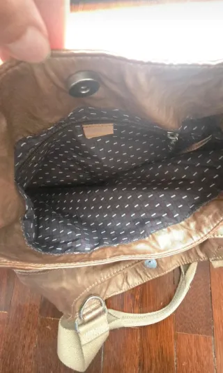 Borsa Kipling Beige/Oro con Tracolla 40x26x13