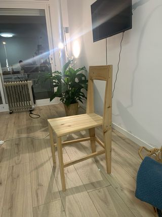 Silla Lufe tipo Buru madera