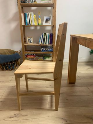 Silla Lufe tipo Buru madera