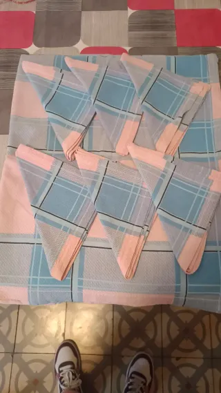 Tovaglia a quadri per 6 posti a tavola lunga