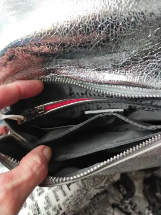 Bolso Desigual plateado mini nuevo con etiqueta