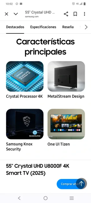 NUEVA SIN ABRIR! TV Samsung 55 Crystal UHD 4K U800