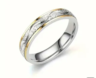 Anillos de compromiso oro y plata Conjunto