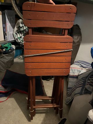 2 Sedie in legno marrone