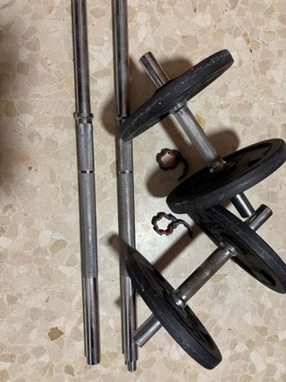 Kit Musculación Mancuernas y Barra