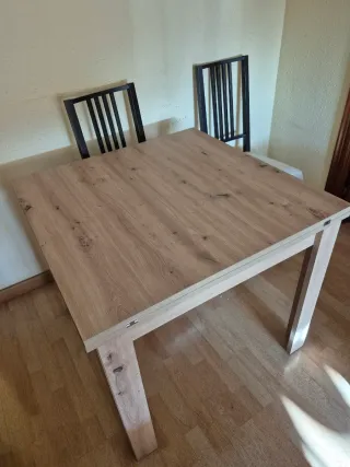 Mesa comedor extensible madera