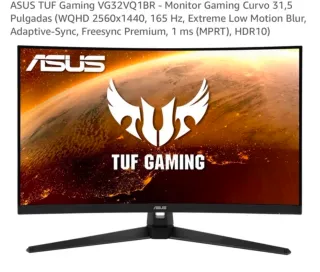 Monitor ASUS TUF Gaming VG32VQ1BR QHD 32