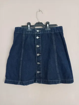 Falda vaquera mujer botones