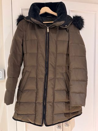 Abrigo Zara Basics Mujer Verde Oliva