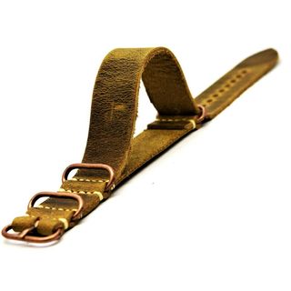 Correa artesanal de piel estilo NATO 18,20,22,24mm