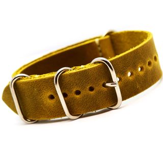 Correa artesanal de piel estilo NATO 18,20,22,24mm