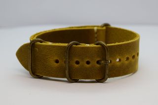 Correa artesanal de piel estilo NATO 18,20,22,24mm