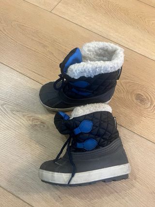 Botas de esquí para niños y guantes esquí