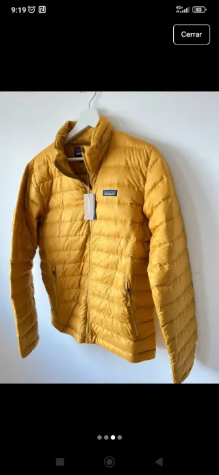 Chaqueta Patagonia Plumas Textil Amarilla