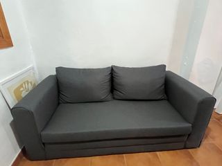 Divano letto grigio in tessuto