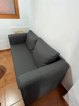 Divano letto grigio in tessuto