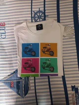Camiseta Silver Talla XL Estampado Vespa