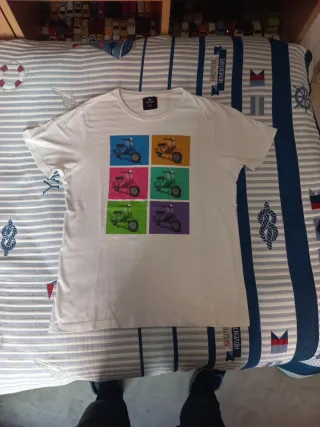 Camiseta Silver Talla XL Estampado Vespa