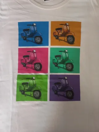 Camiseta Silver Talla XL Estampado Vespa