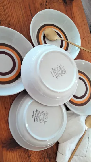 5 piatti fondi Cerchi Concentrici Faenza Italy