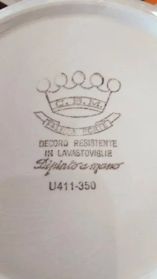 5 piatti fondi Cerchi Concentrici Faenza Italy